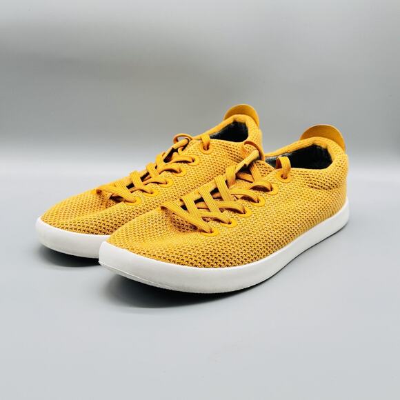 Allbirds Shoes Mens 12 Yellow Knit Tree Piper Runner Lace Up Lightweight Sneaker - Picture 4 of 10